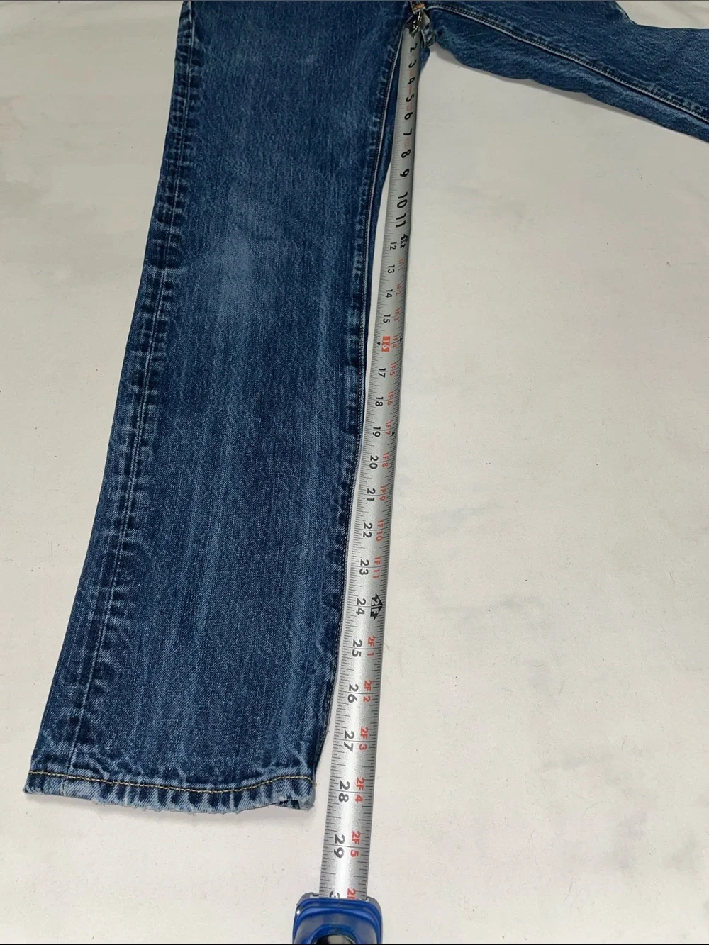 Men’s ABERCROMBIE & FITCH Straight Indigo Blue Denim Jeans Sz 29/30 Patch